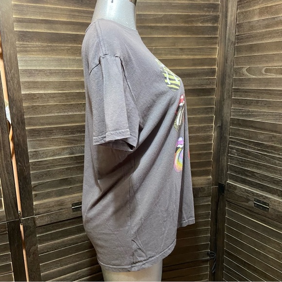 The Rolling Stones Cotton T Shirt Women’s XXL 2X Gray Colorful Tongues Print - Picture 3 of 5
